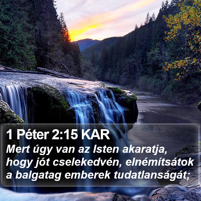 1 Péter 2:15 KAR Bible Study