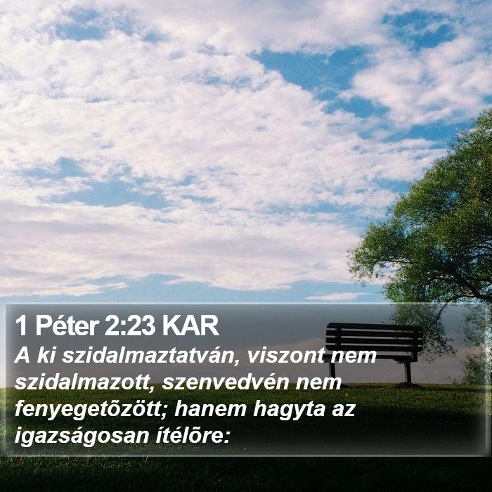 1 Péter 2:23 KAR Bible Study