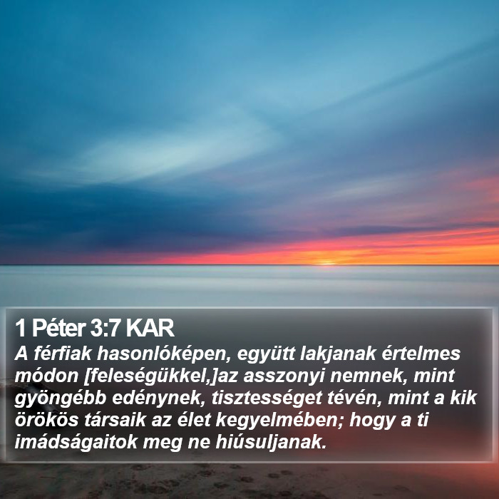 1 Péter 3:7 KAR Bible Study