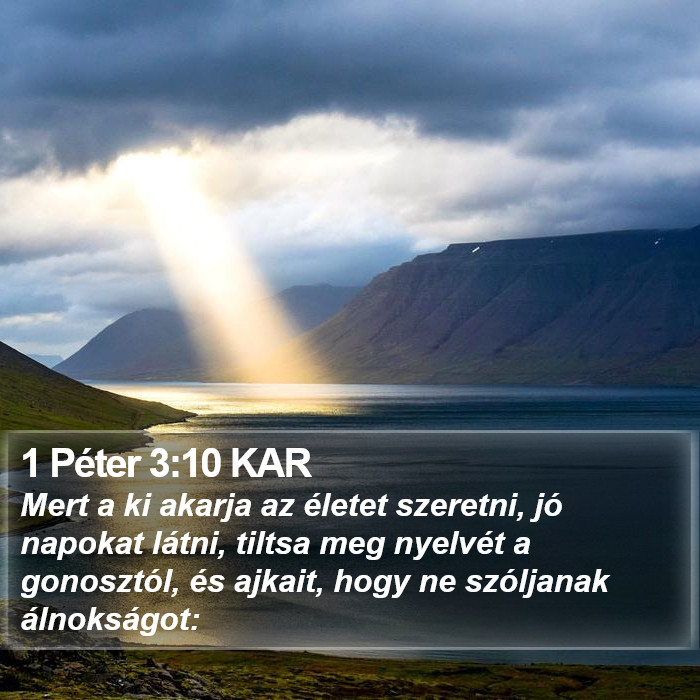 1 Péter 3:10 KAR Bible Study