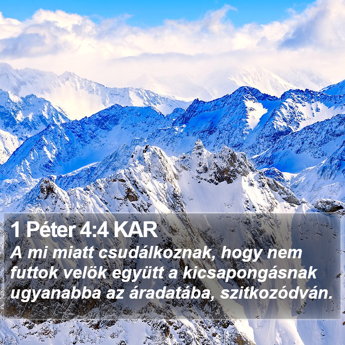 1 Péter 4:4 KAR Bible Study