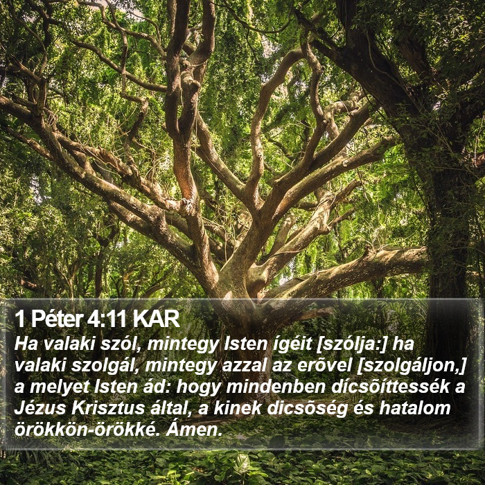 1 Péter 4:11 KAR Bible Study