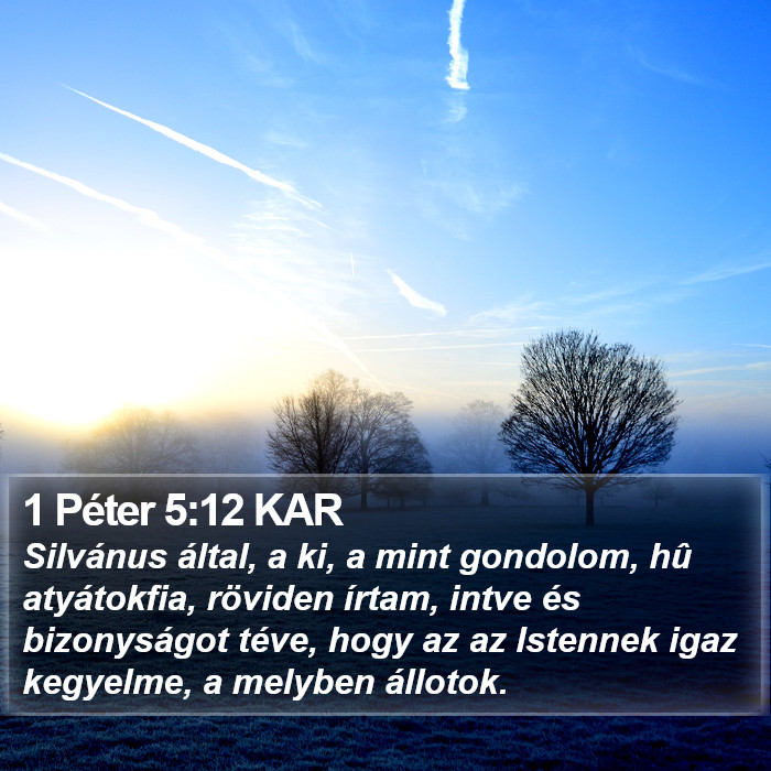 1 Péter 5:12 KAR Bible Study