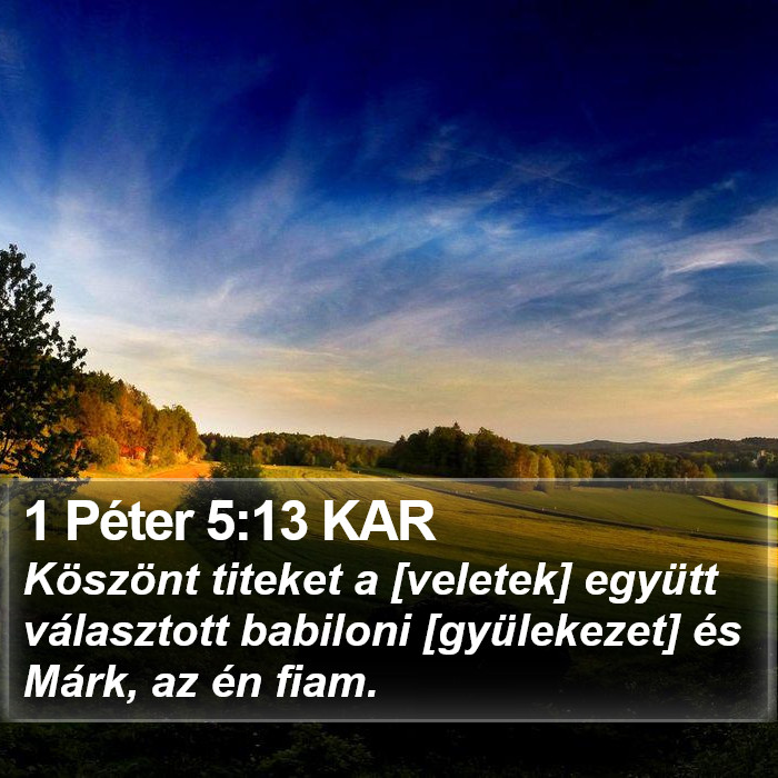 1 Péter 5:13 KAR Bible Study