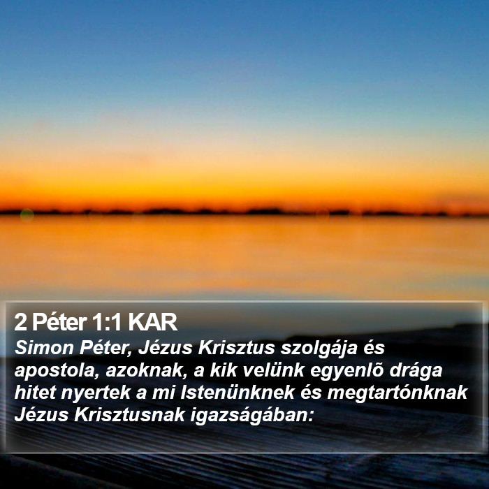 2 Péter 1:1 KAR Bible Study