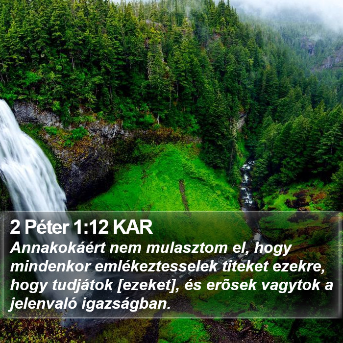 2 Péter 1:12 KAR Bible Study