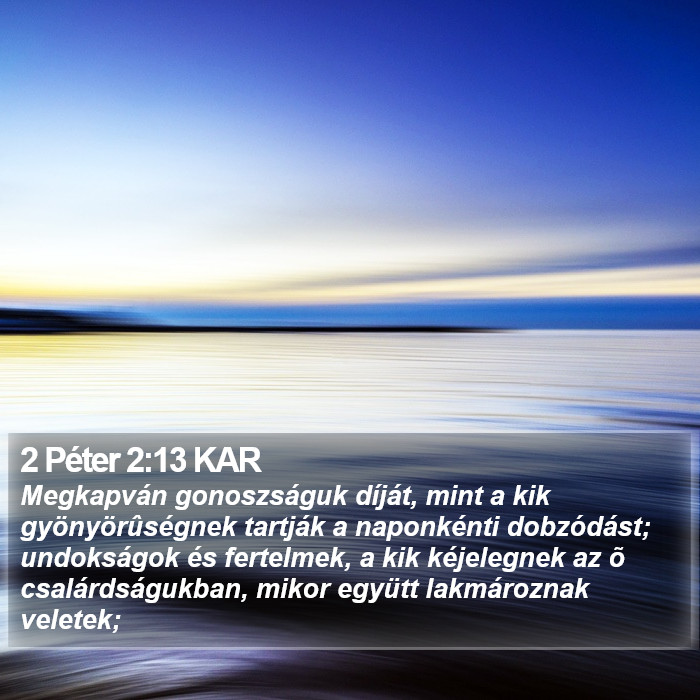 2 Péter 2:13 KAR Bible Study