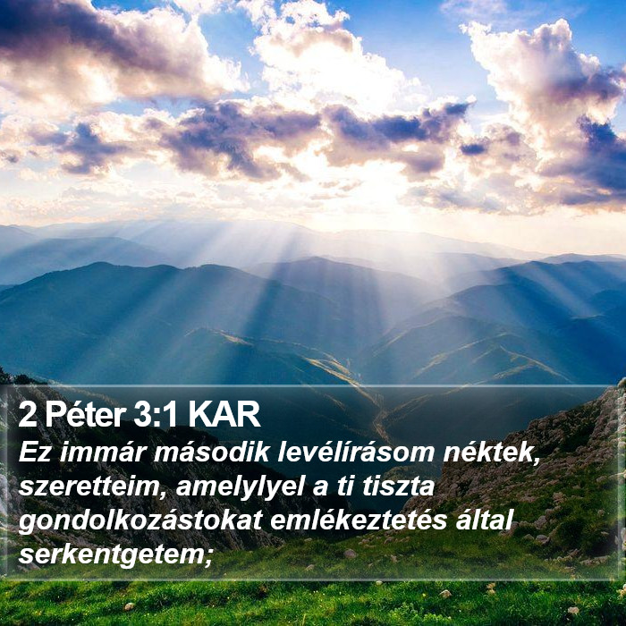 2 Péter 3:1 KAR Bible Study