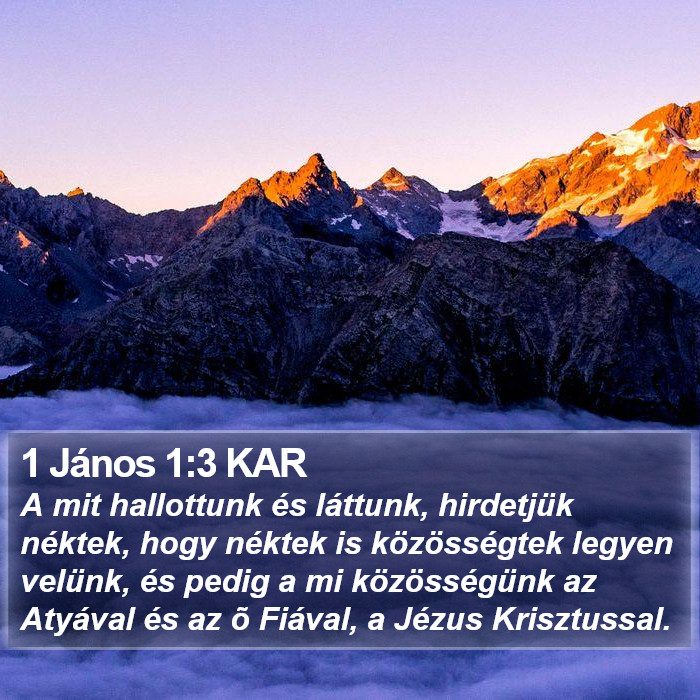 1 János 1:3 KAR Bible Study