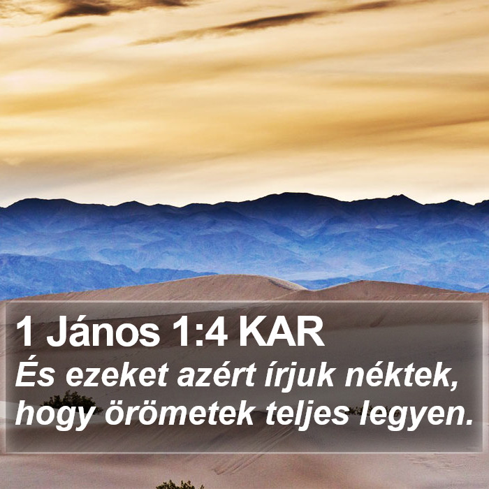 1 János 1:4 KAR Bible Study