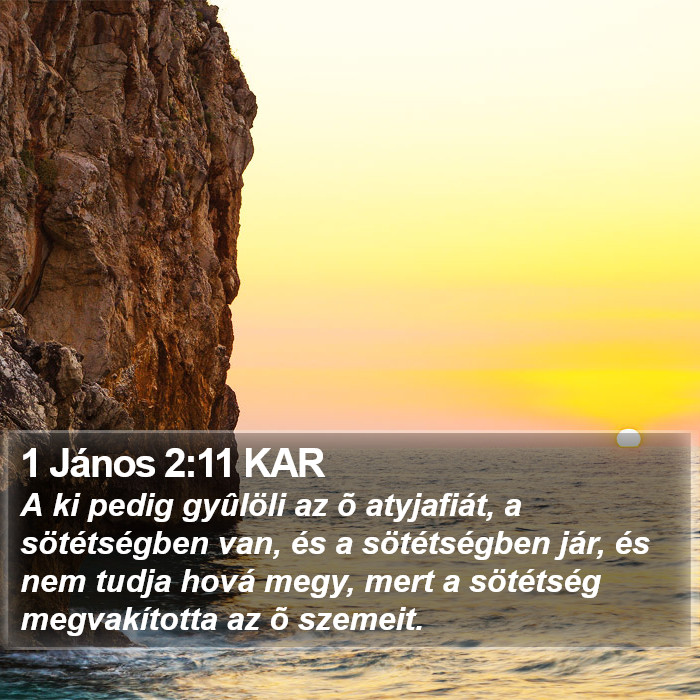 1 János 2:11 KAR Bible Study