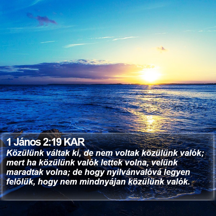 1 János 2:19 KAR Bible Study