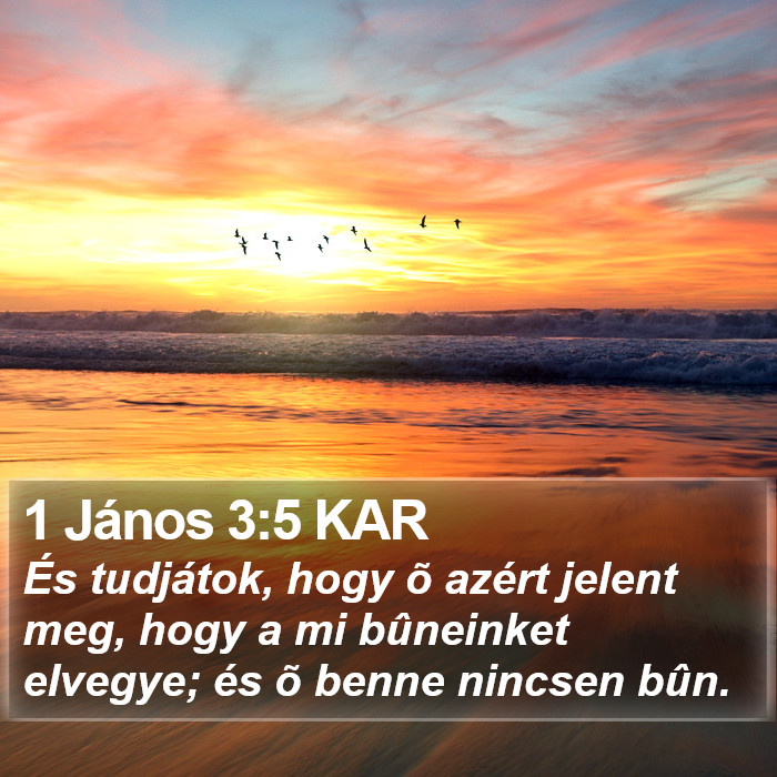 1 János 3:5 KAR Bible Study