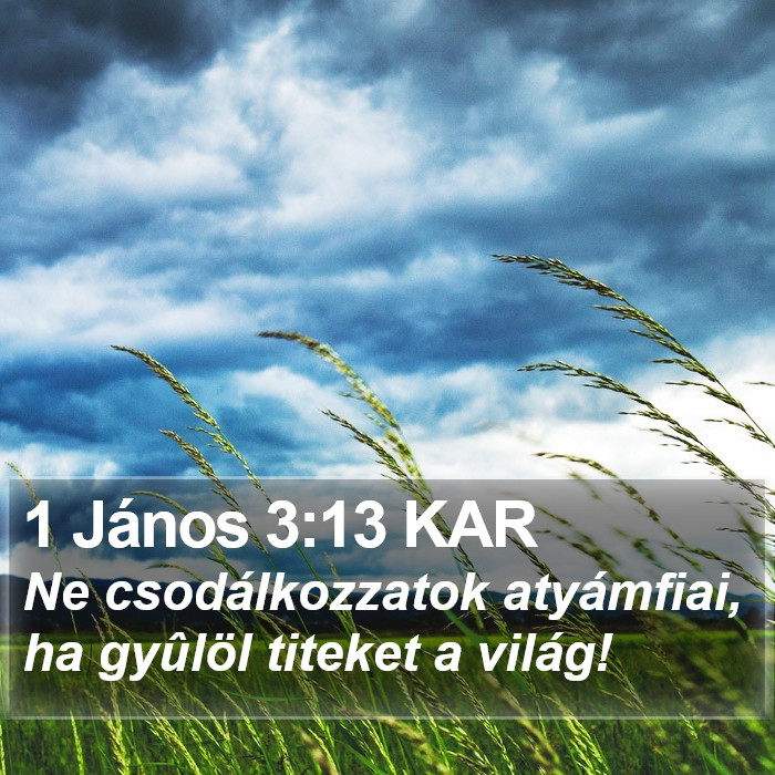 1 János 3:13 KAR Bible Study