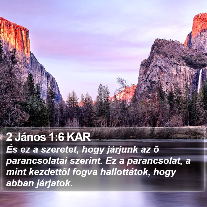 2 János 1:6 KAR Bible Study