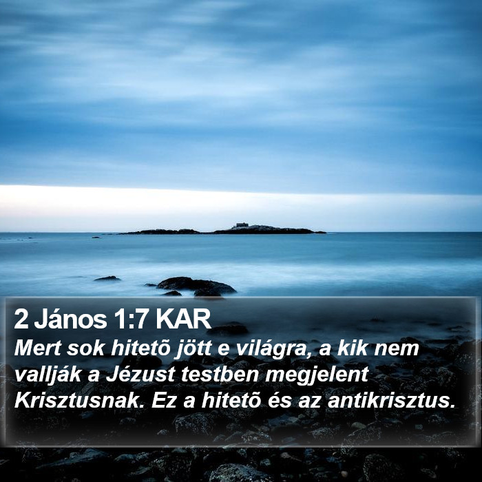 2 János 1:7 KAR Bible Study