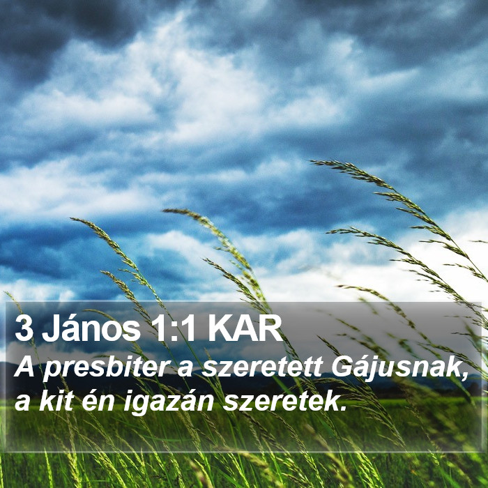 3 János 1:1 KAR Bible Study