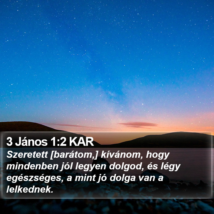 3 János 1:2 KAR Bible Study