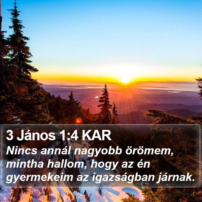 3 János 1:4 KAR Bible Study