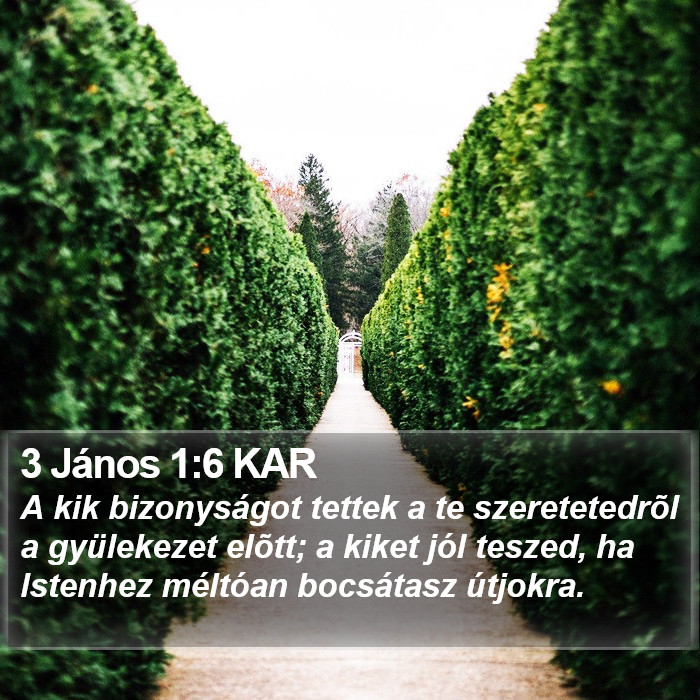 3 János 1:6 KAR Bible Study