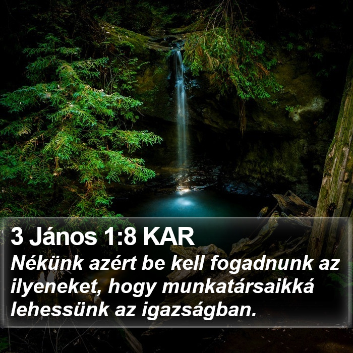 3 János 1:8 KAR Bible Study