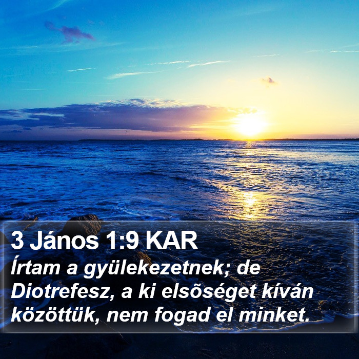 3 János 1:9 KAR Bible Study