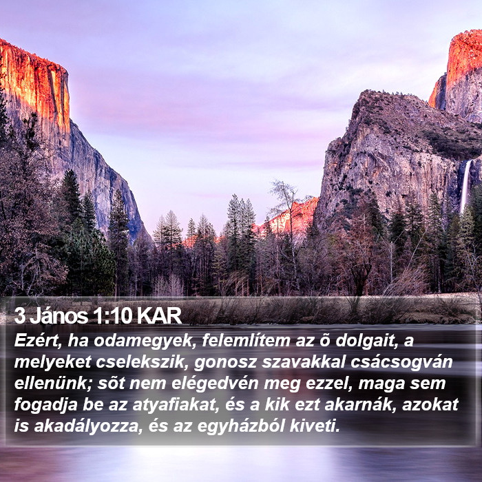 3 János 1:10 KAR Bible Study