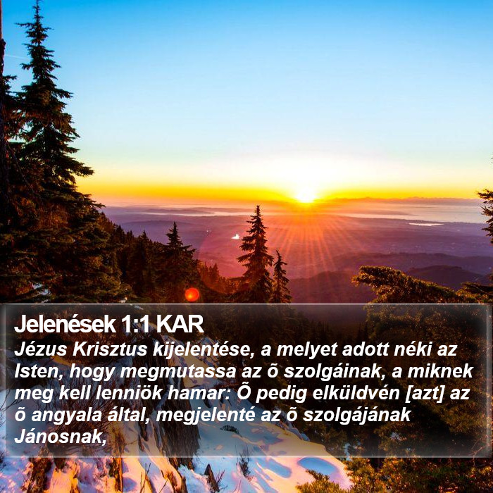 Jelenések 1:1 KAR Bible Study