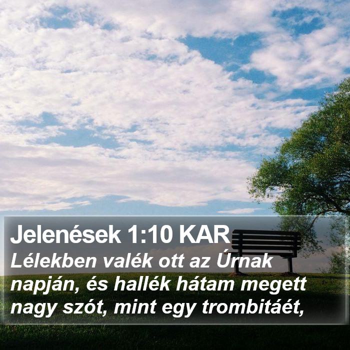 Jelenések 1:10 KAR Bible Study