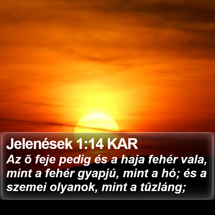 Jelenések 1:14 KAR Bible Study