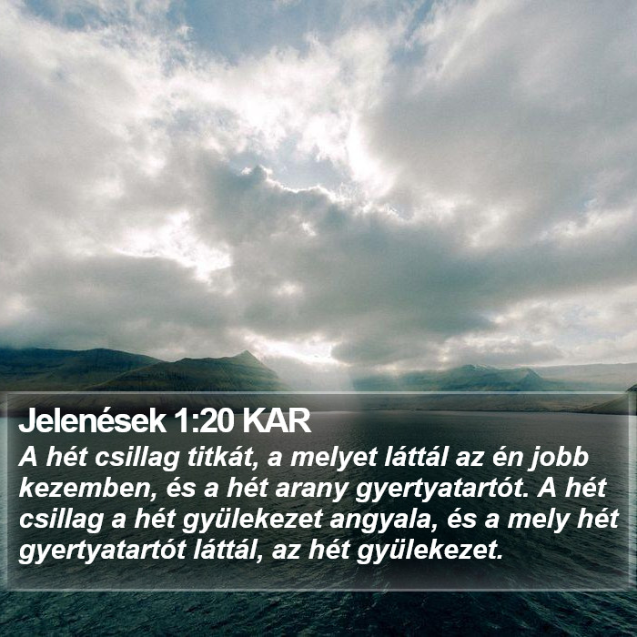 Jelenések 1:20 KAR Bible Study