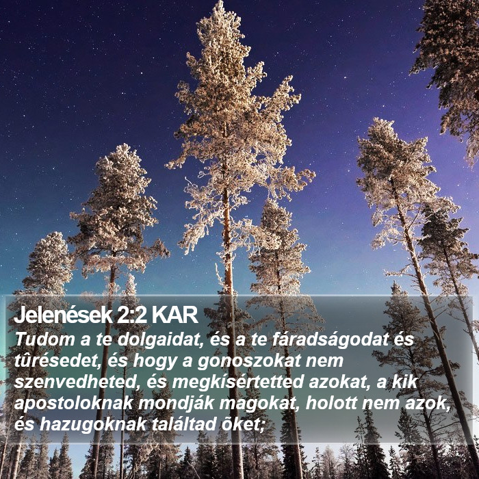 Jelenések 2:2 KAR Bible Study