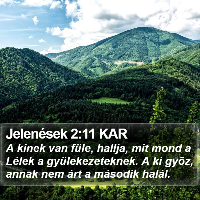 Jelenések 2:11 KAR Bible Study