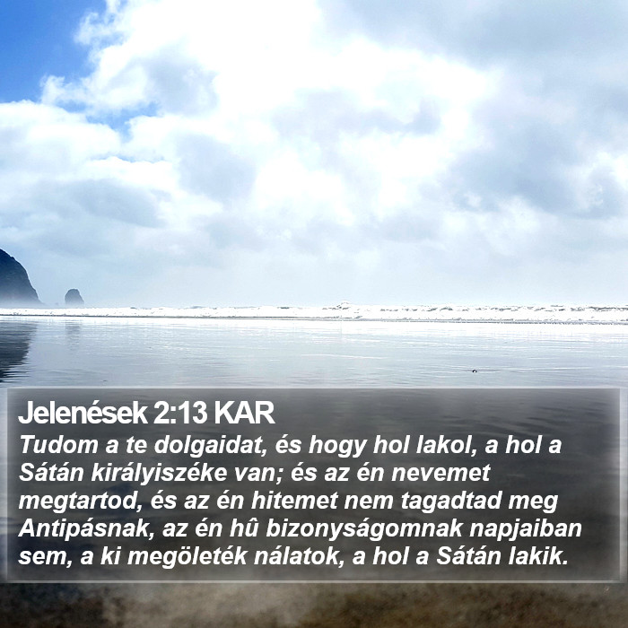 Jelenések 2:13 KAR Bible Study