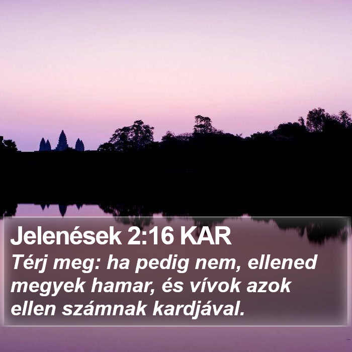 Jelenések 2:16 KAR Bible Study