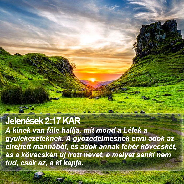 Jelenések 2:17 KAR Bible Study