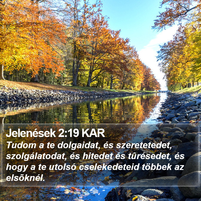 Jelenések 2:19 KAR Bible Study