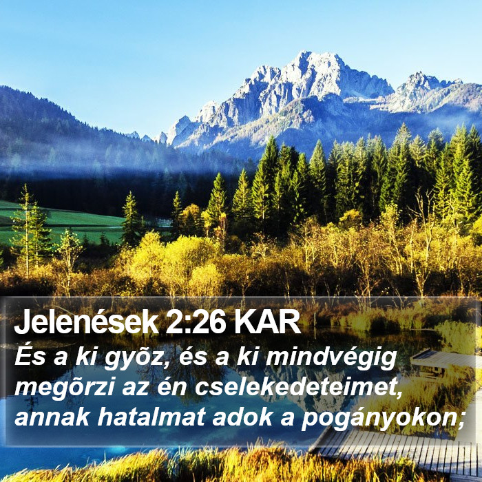 Jelenések 2:26 KAR Bible Study