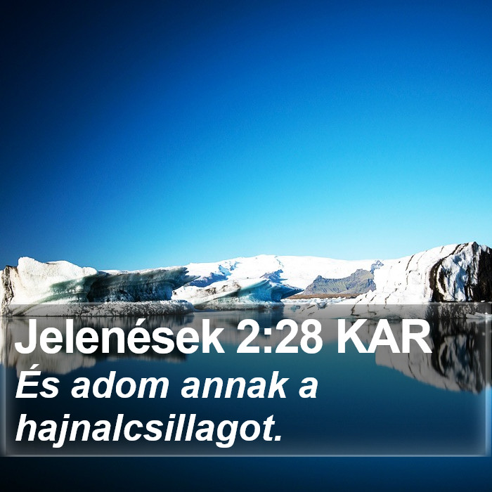 Jelenések 2:28 KAR Bible Study