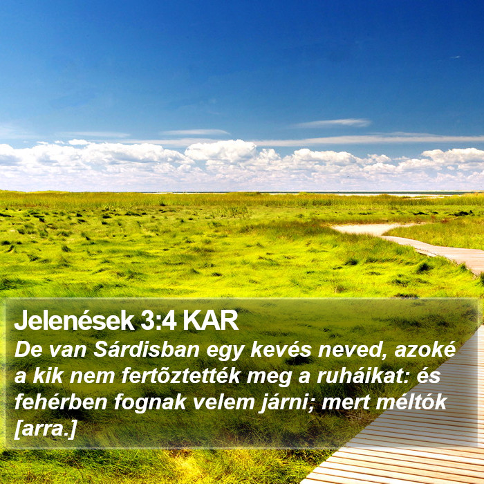 Jelenések 3:4 KAR Bible Study