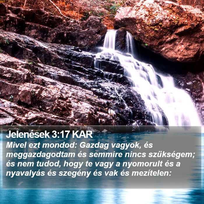 Jelenések 3:17 KAR Bible Study