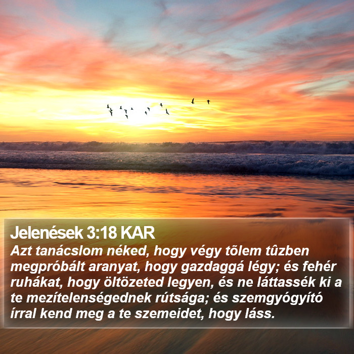 Jelenések 3:18 KAR Bible Study