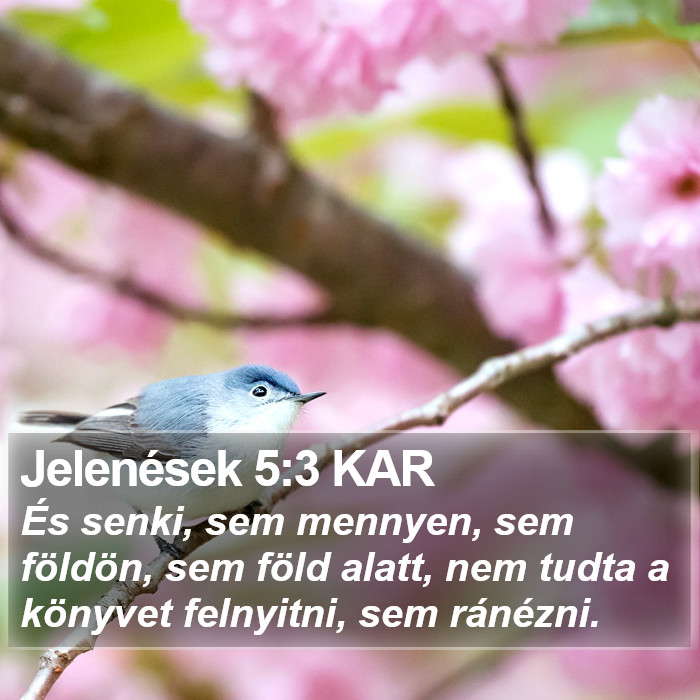 Jelenések 5:3 KAR Bible Study