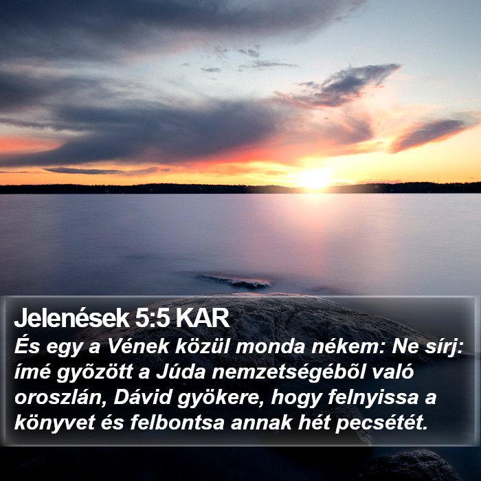 Jelenések 5:5 KAR Bible Study