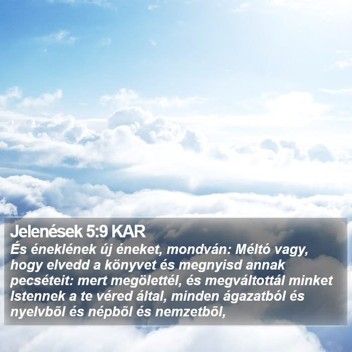 Jelenések 5:9 KAR Bible Study