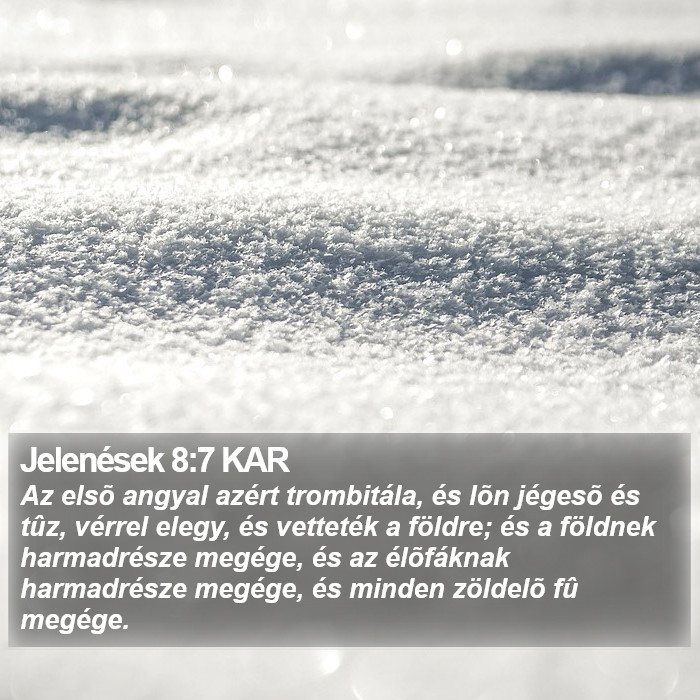 Jelenések 8:7 KAR Bible Study