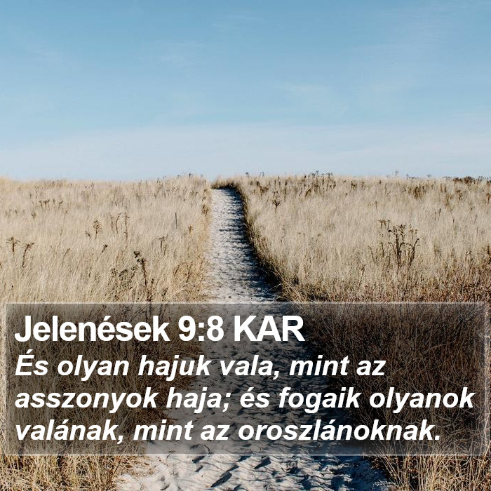 Jelenések 9:8 KAR Bible Study