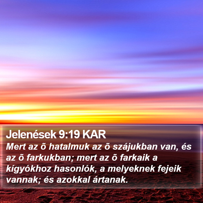 Jelenések 9:19 KAR Bible Study