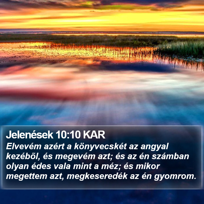 Jelenések 10:10 KAR Bible Study