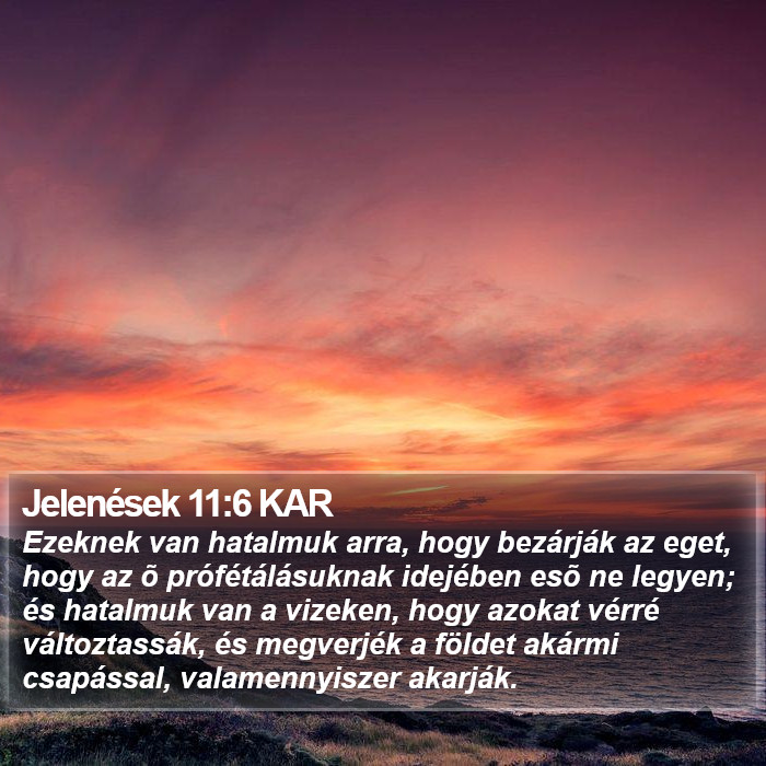 Jelenések 11:6 KAR Bible Study